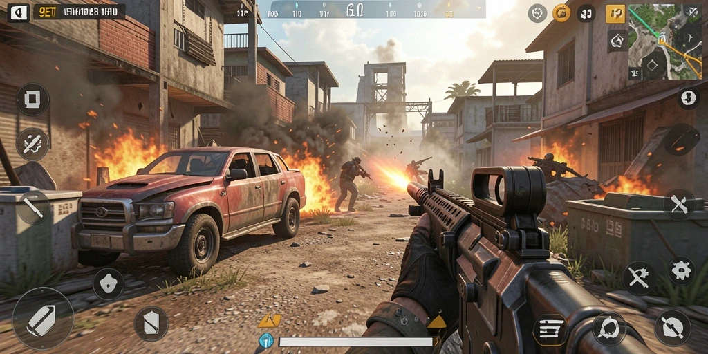 Tampilan screenshot gameplay 9ET yang menegangkan dan seru.