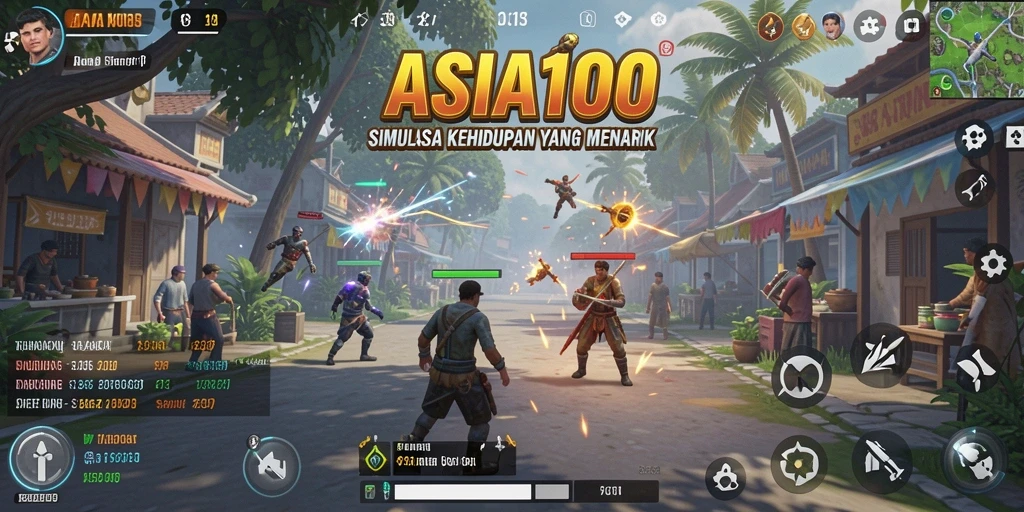 Gameplay menarik dalam ASIA100 dengan grafis yang memukau.