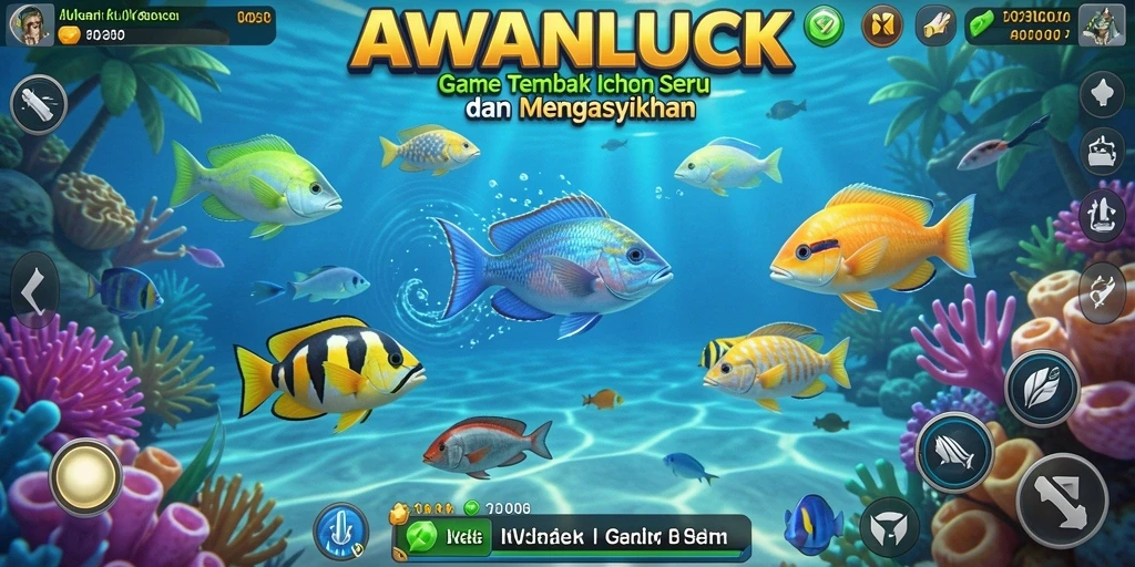Tampilan menggoda dari gameplay seru AWANLUCK Tembak Ikan.