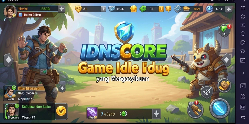 Tampilan gameplay menarik dalam IDNSCORE dengan elemen Idle yang seru.