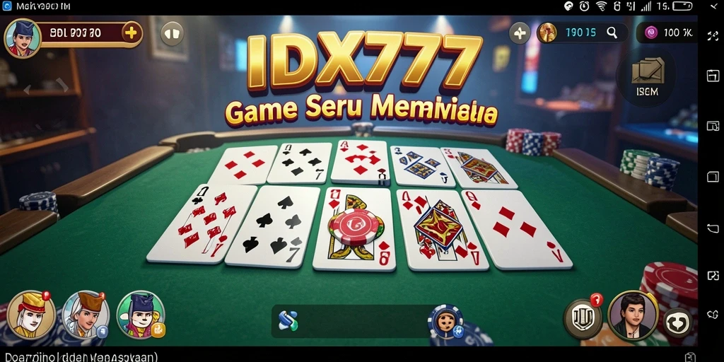 Tampilan gameplay seru dari game Domino IDX777.
