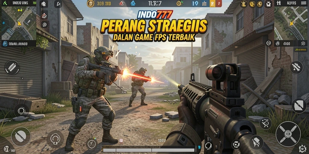 Gameplay menegangkan dalam pertempuran FPS yang intens.