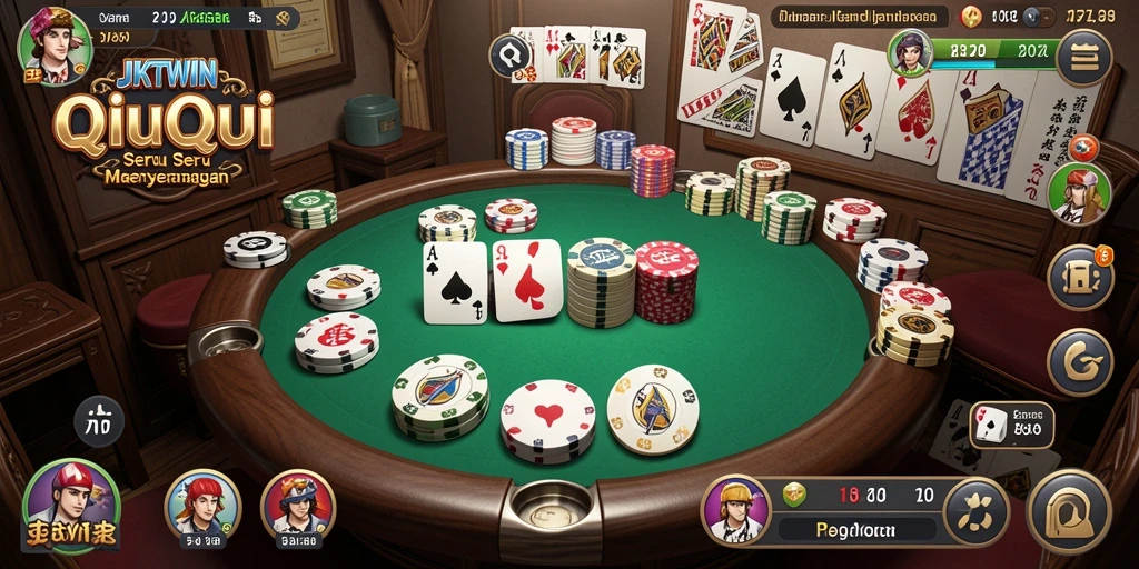 Tampilan gameplay QiuQiu yang seru di JKTWIN.