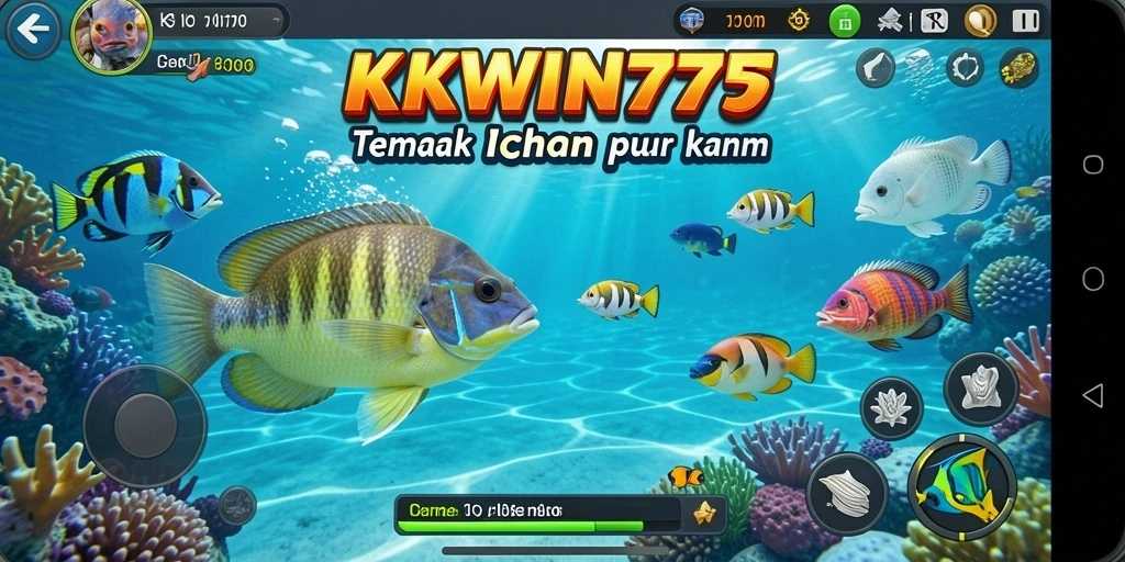 Tampilan gameplay seru dalam KKWIN777 dengan aksi Tembak Ikan.