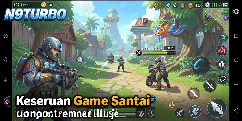 Tangkapan layar menunjukkan gameplay seru dan menarik dari N9TURBO.