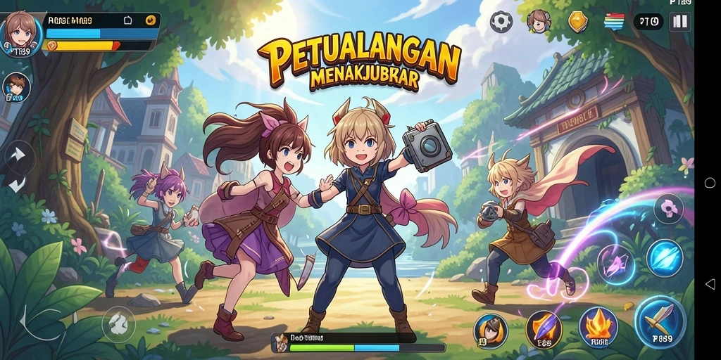 Screenshot gameplay PT89 menampilkan aksi seru dalam dunia Anime.