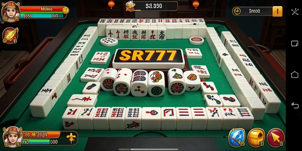 Screenshot gameplay SR777 yang menampilkan keseruan permainan Mahjong.