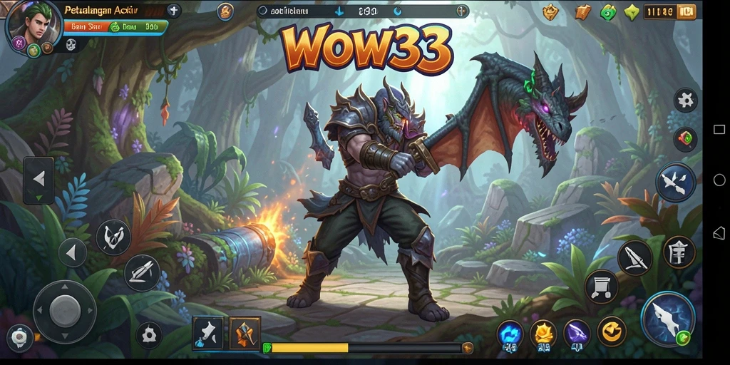 Gameplay aksion mendebarkan di dunia fantasi WOW33.