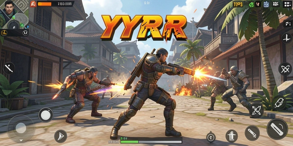 Gameplay seru YYRR dengan aksi menembak yang intens.